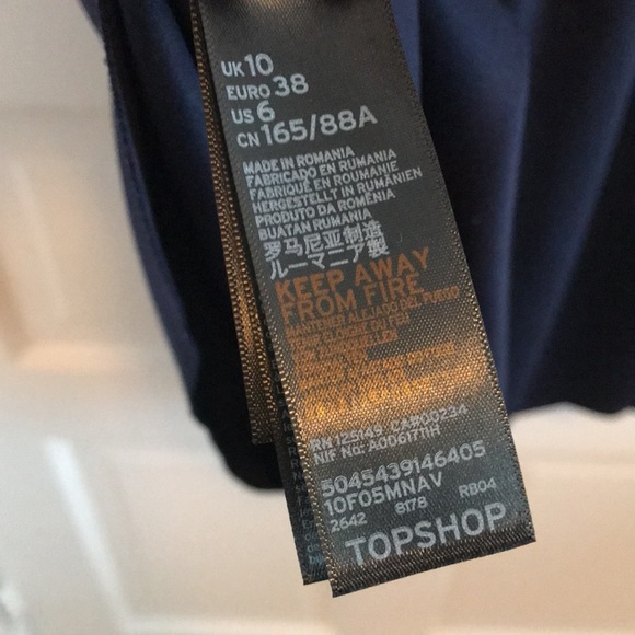 TOPSHOP | Navy short sleeve dress - Picture 9 of 10